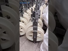 508 mm acessórios de linha Mc Nylon condutor de poleia bloco de corda com três rodas de nylon